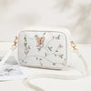 Floral Embroidered Crossbody Bag with Butterfly Charm