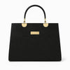Noir Flora – Gold Handle Tote Handbag for Women | Elegant Bag