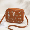 Floral Embroidered Crossbody Bag with Butterfly Charm